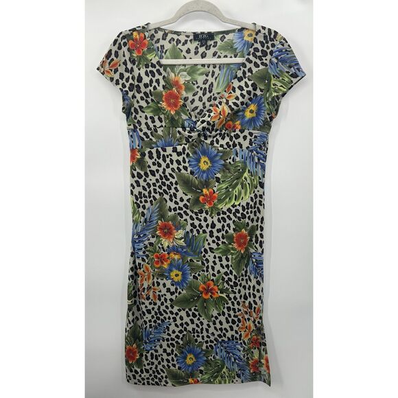 BCBG Dresses & Skirts - Vintage Y2K BCBG Leopard Floral Dress Made in USA M Whimsigoth Resort